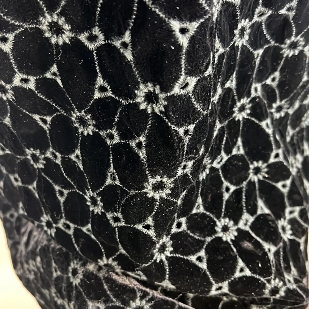 FREE PEOPLE black velvet beaded neck shift dress - Picture 14 of 16